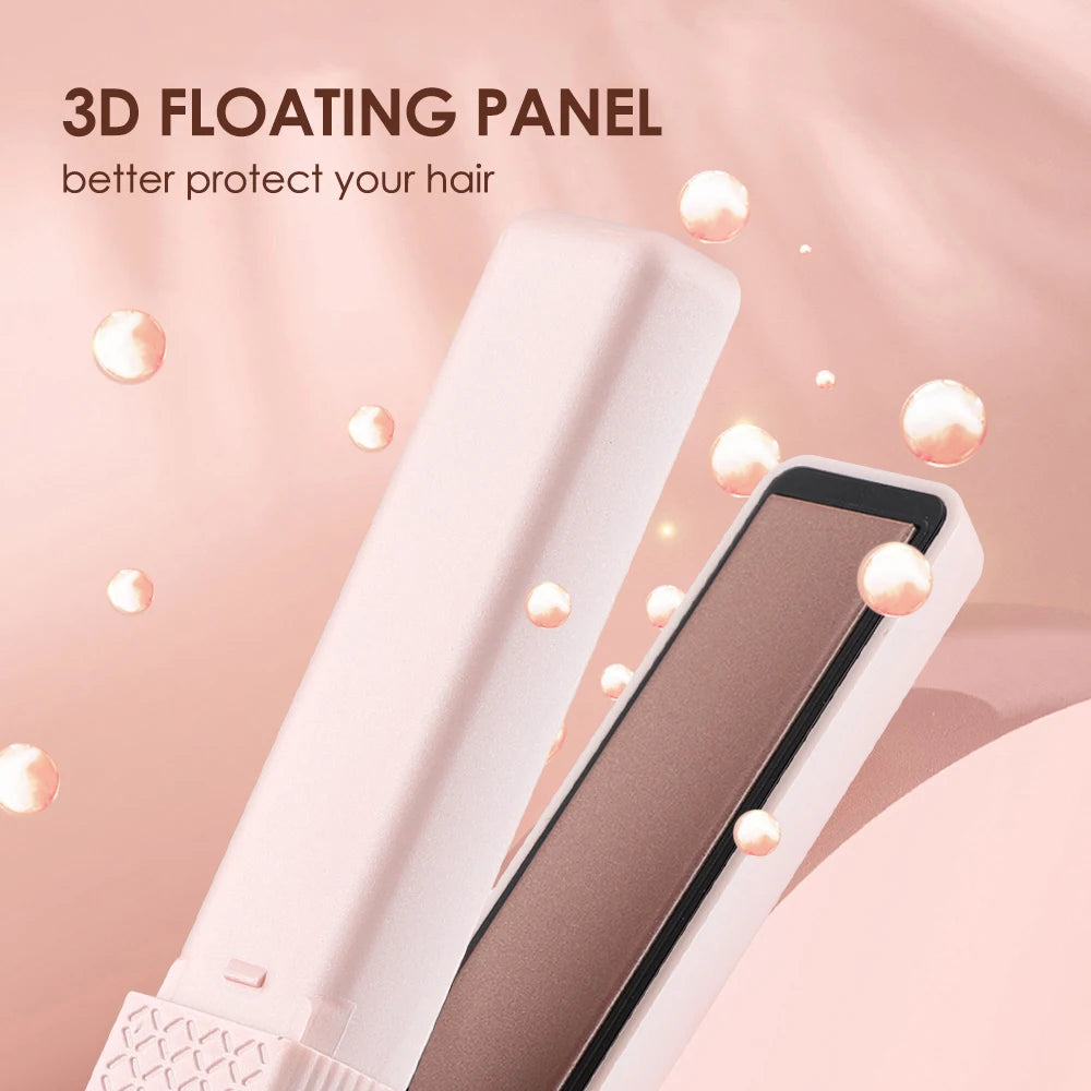 Portable cordless hair straightener