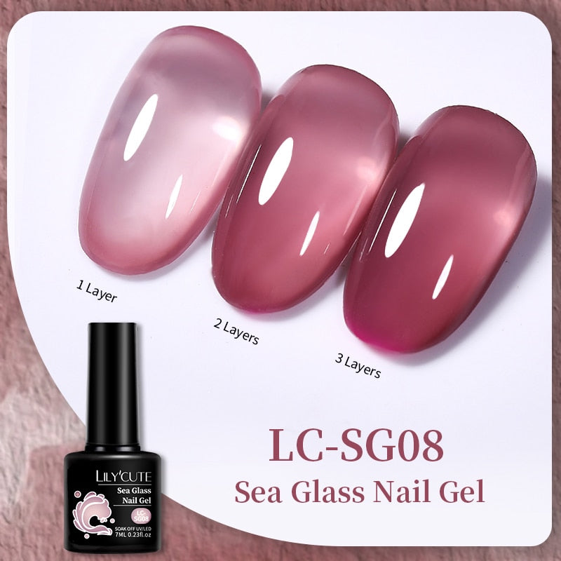 LILYCUTE 7ML Nail Gel Polish Glitter Sequins Gel