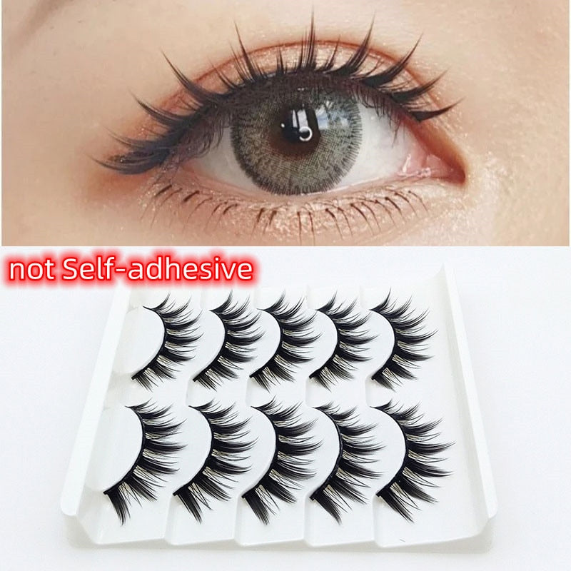 4 Pairs Eyelashes Extension Natural False Eyelashes Cross Long