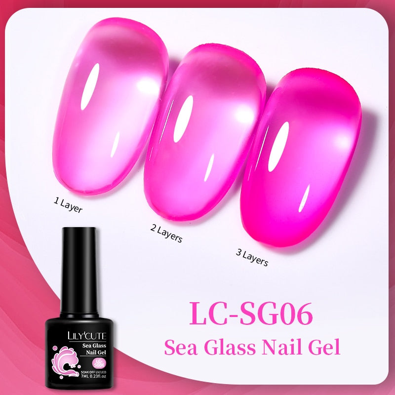 LILYCUTE 7ML Nail Gel Polish Glitter Sequins Gel