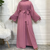 Luxurious Women's Open Abaya Set: Embrace the Elegance of Dubai, Turkey, and African-inspired Fashion