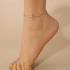 Rhinestone Anklet: Fashionable Foot Chain for Women, Ideal for Beach Parties and Couple Gifts