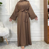 Luxurious Women's Open Abaya Set: Embrace the Elegance of Dubai, Turkey, and African-inspired Fashion