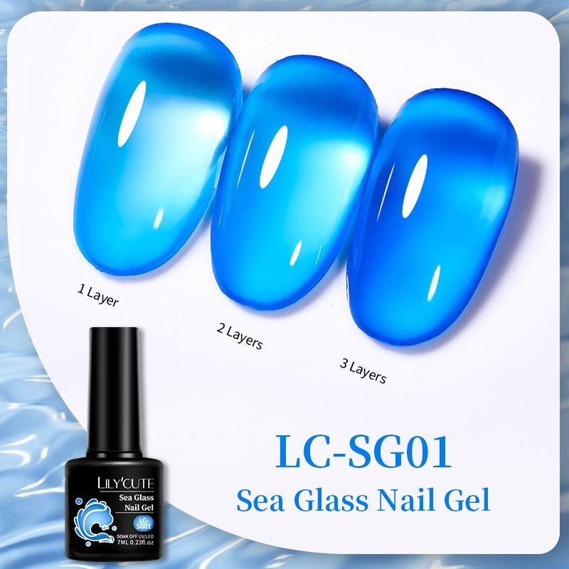 LILYCUTE 7ML Nail Gel Polish Glitter Sequins Gel