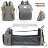 Foldable Mommy Bag with Crib and Baby Backpack