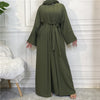Luxurious Women's Open Abaya Set: Embrace the Elegance of Dubai, Turkey, and African-inspired Fashion