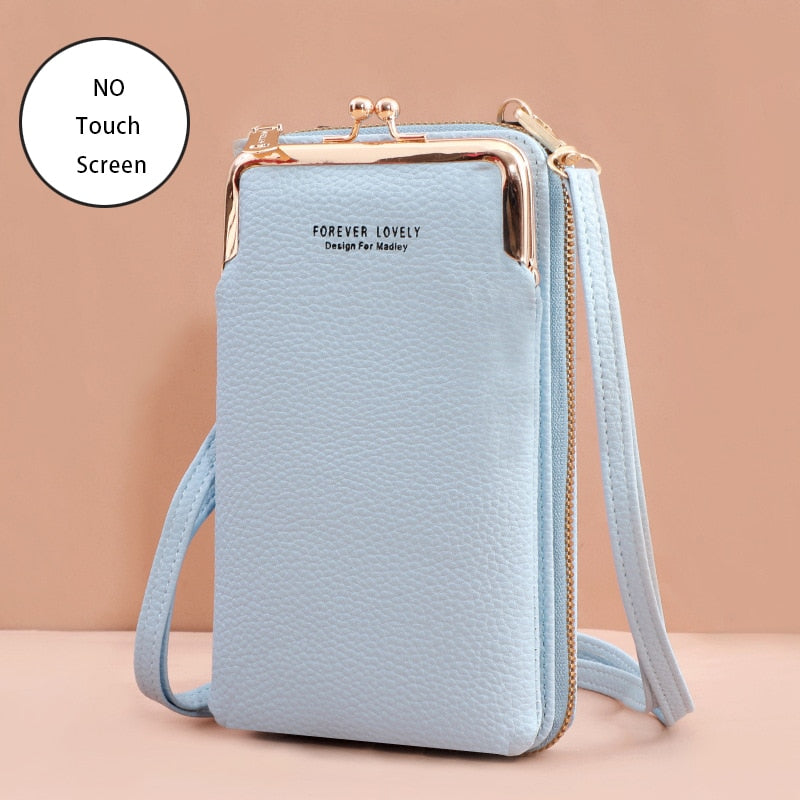 Stylish Leather Phone Purse: Compact and Versatile Women's Crossbody Bag