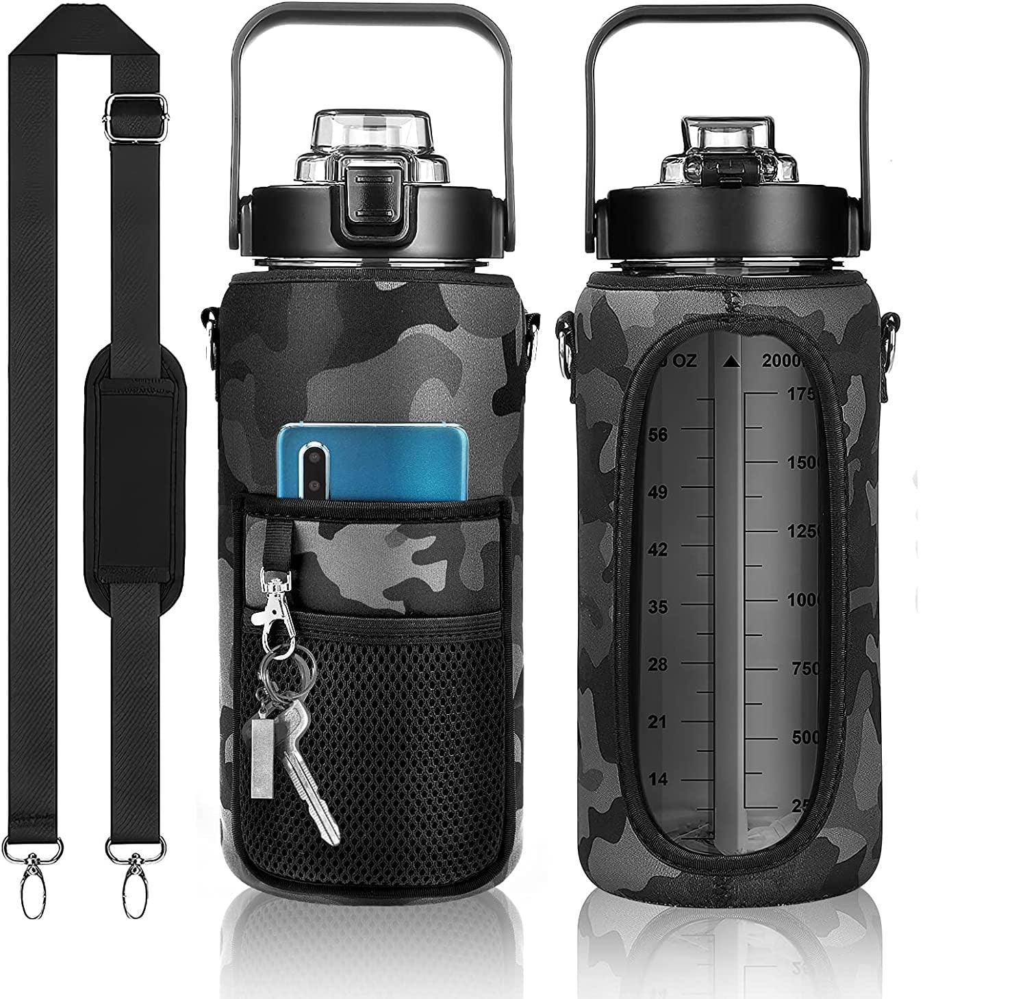 Inspirational 2L Water Bottle: Stay Hydrated. Perfect for Gym and Sports