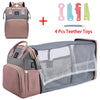Foldable Mommy Bag with Crib and Baby Backpack