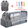 Foldable Mommy Bag with Crib and Baby Backpack