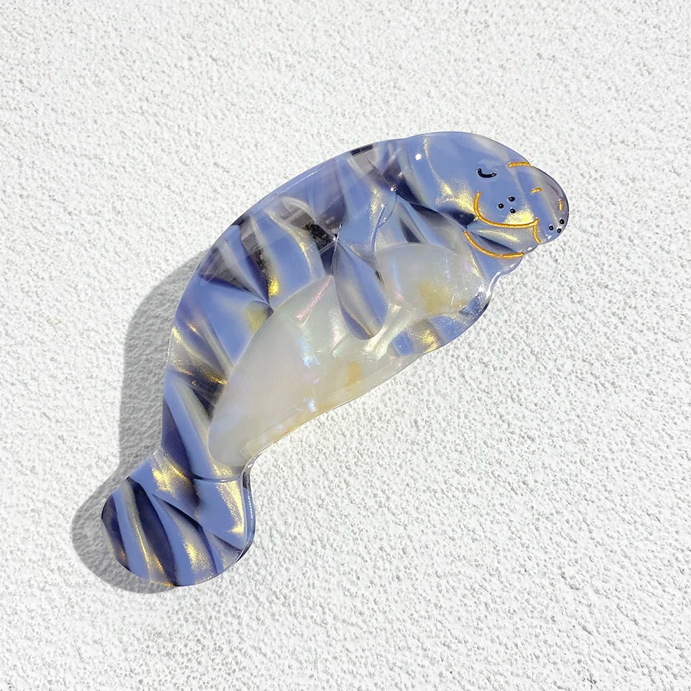 Creative Funny Acetate Tortoise Sturgeon Fish Shark Hairpin Oversize Marine Animal Barrettes Thick Hair Clip Claw Accessories