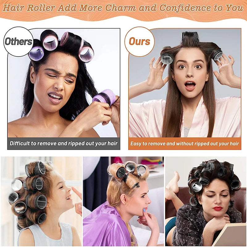 13pcs Curlers Heatless Curls Hair Bangs