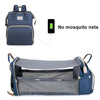 Foldable Mommy Bag with Crib and Baby Backpack