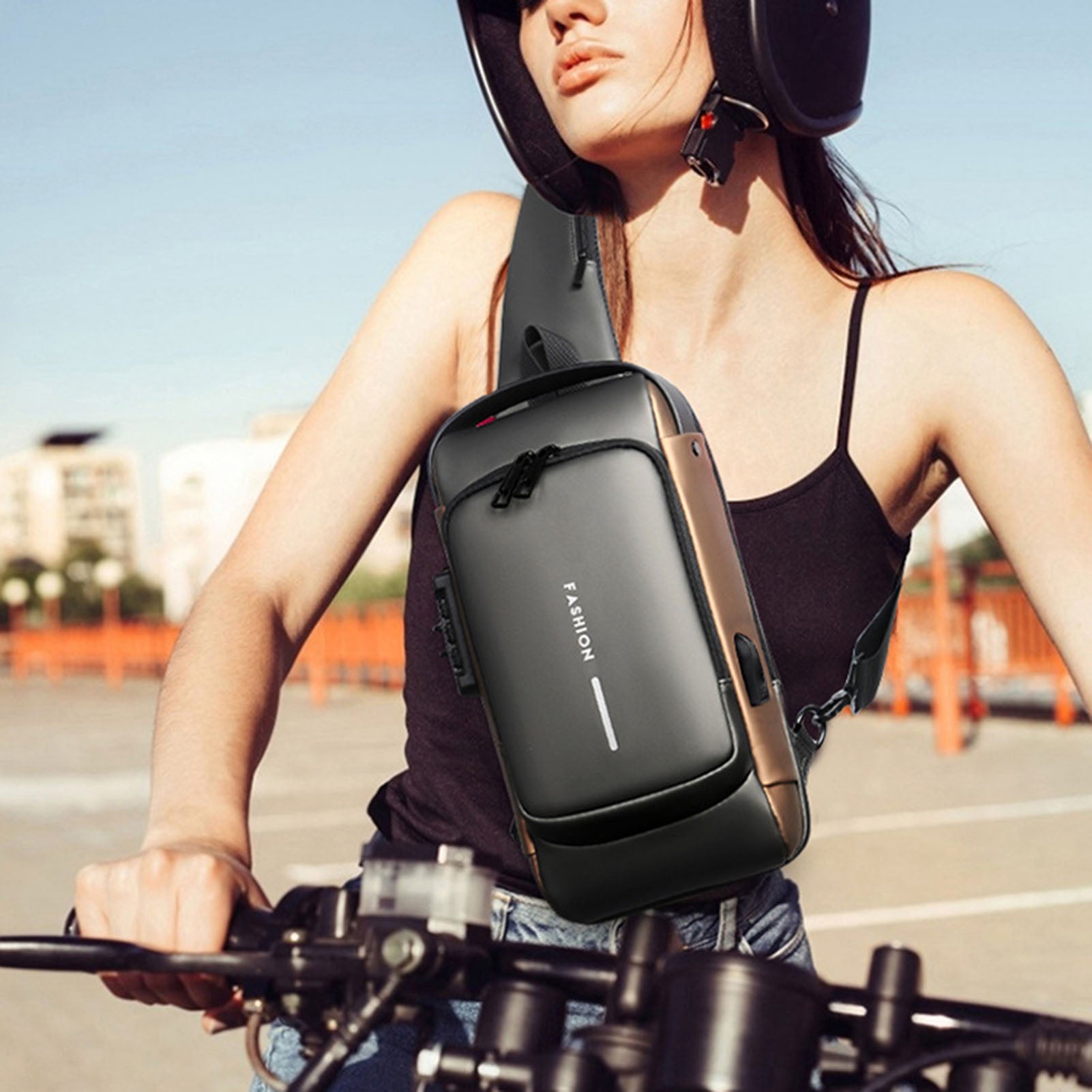 Secure and Stylish: Multifunction Anti-theft Shoulder Bag with USB Charging