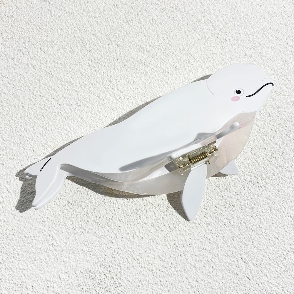 Creative Funny Acetate Tortoise Sturgeon Fish Shark Hairpin Oversize Marine Animal Barrettes Thick Hair Clip Claw Accessories