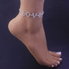 Rhinestone Anklet: Fashionable Foot Chain for Women, Ideal for Beach Parties and Couple Gifts
