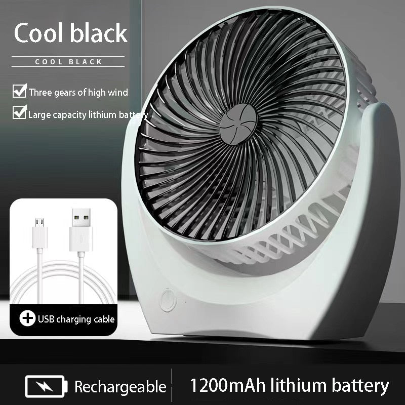 "Portable Silent USB Handheld Cooling Fan - Three-Speed