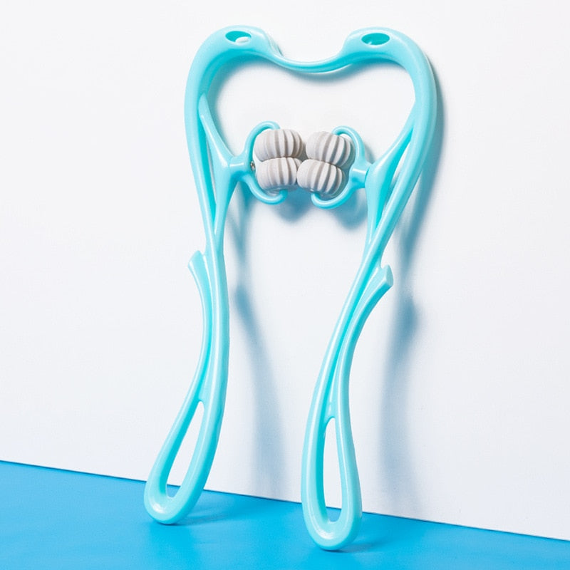 Deep Neck Massage: Dual Trigger Point Roller for Hand Pressure Relief