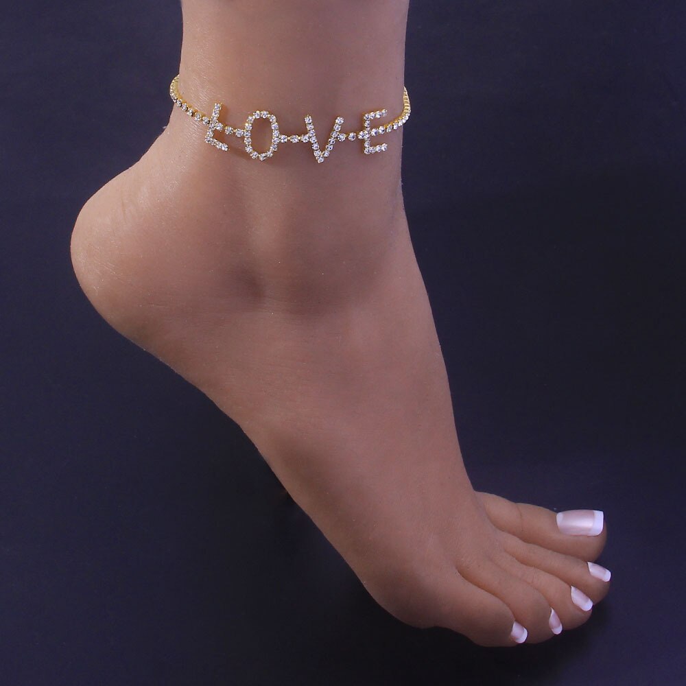 Rhinestone Anklet: Fashionable Foot Chain for Women, Ideal for Beach Parties and Couple Gifts