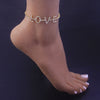 Rhinestone Anklet: Fashionable Foot Chain for Women, Ideal for Beach Parties and Couple Gifts