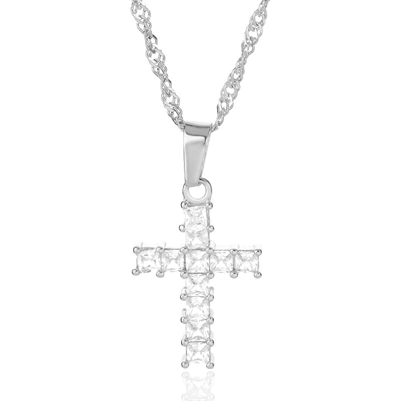 Divine Symbolism: Stainless Steel Christian Cross Necklace For Women Men