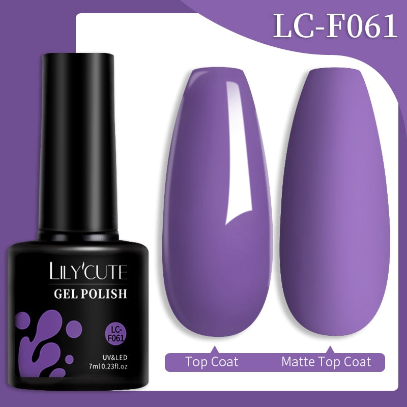 LILYCUTE 7ML Nail Gel Polish Glitter Sequins Gel