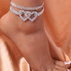 Rhinestone Anklet: Fashionable Foot Chain for Women, Ideal for Beach Parties and Couple Gifts