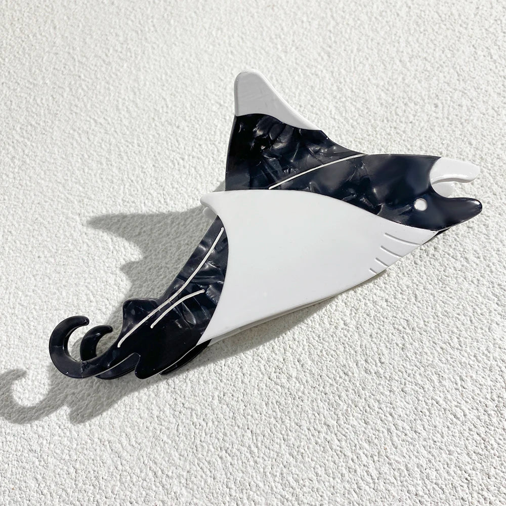 Creative Funny Acetate Tortoise Sturgeon Fish Shark Hairpin Oversize Marine Animal Barrettes Thick Hair Clip Claw Accessories