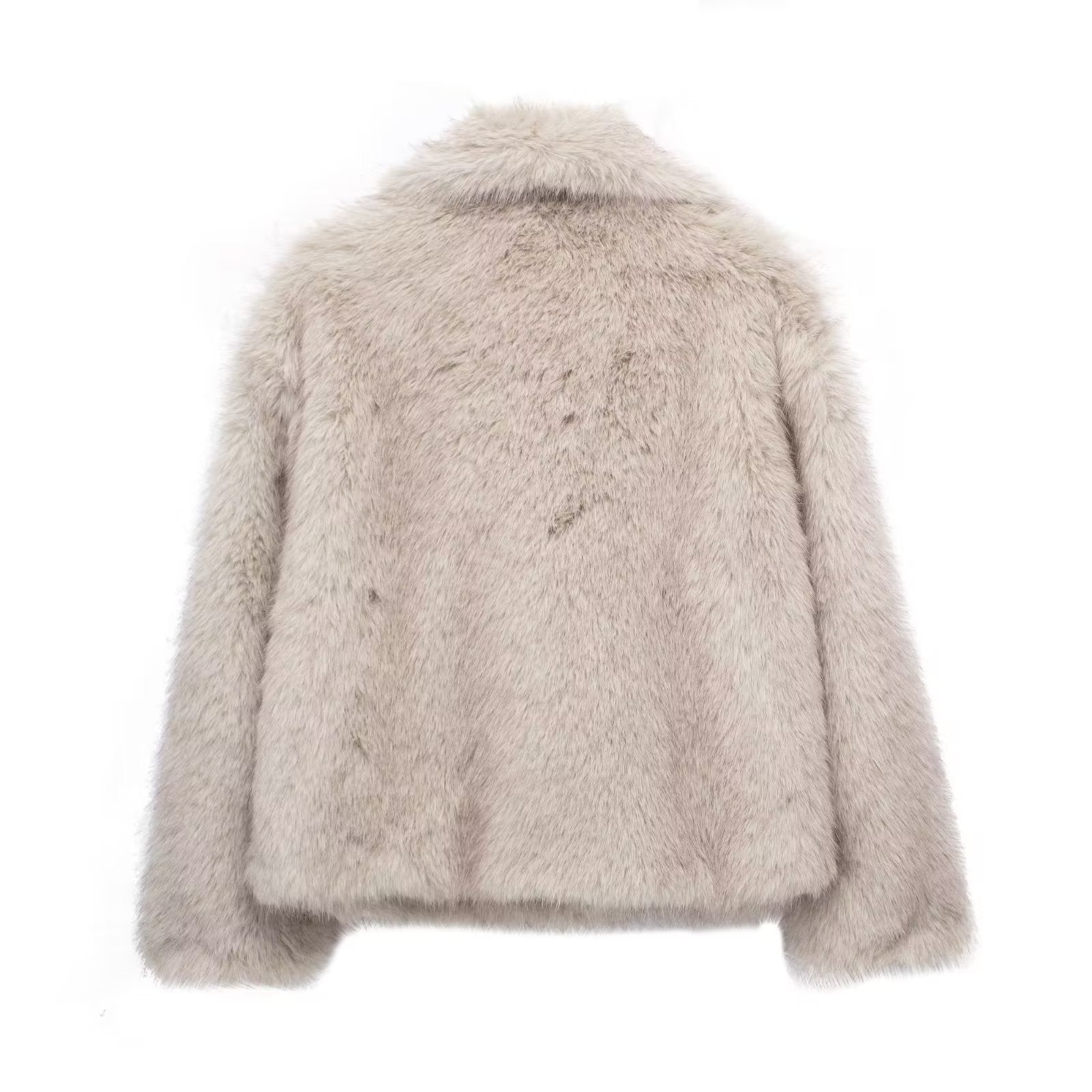 Casual Long Sleeve Velvet Winter Coat