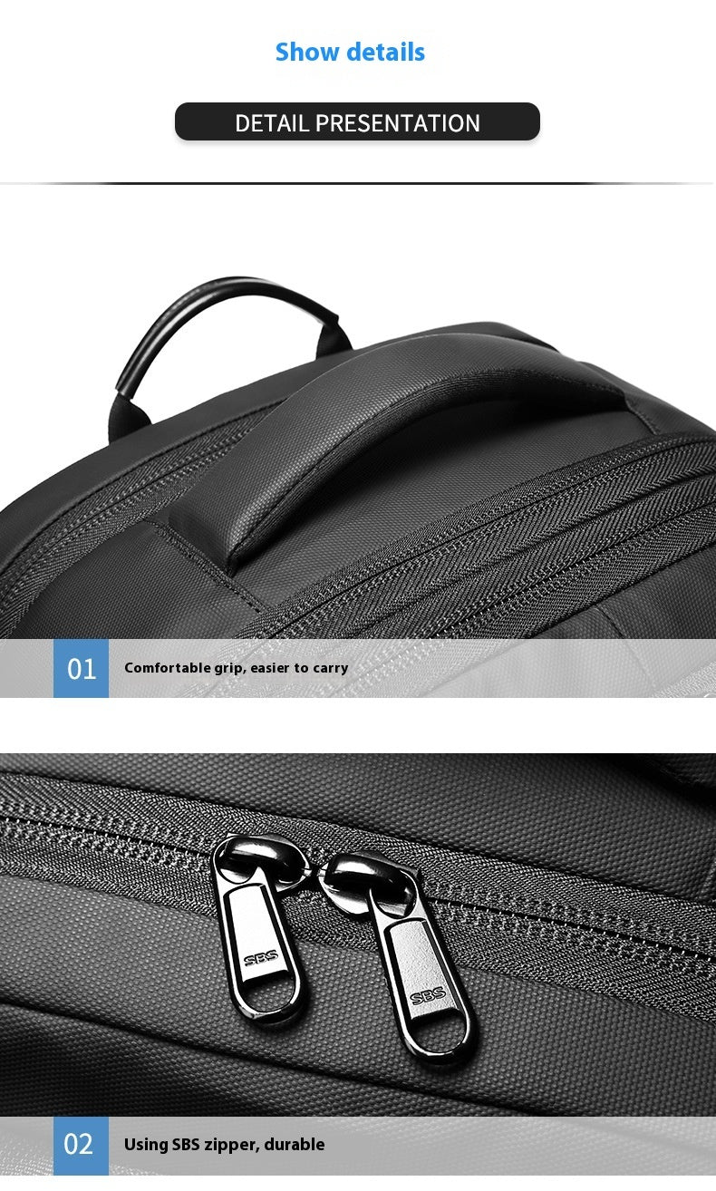 Large-Capacity Waterproof Business Travel Backpack