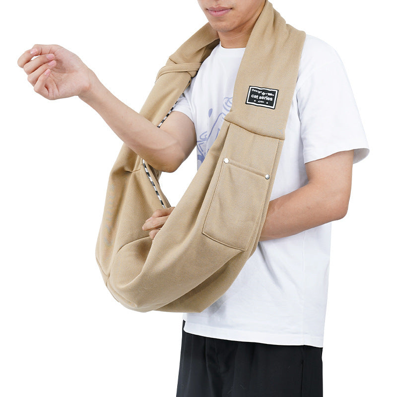 Pet Bag Portable Foldable Mesh Pocket Breathable Lightweight Cross-body