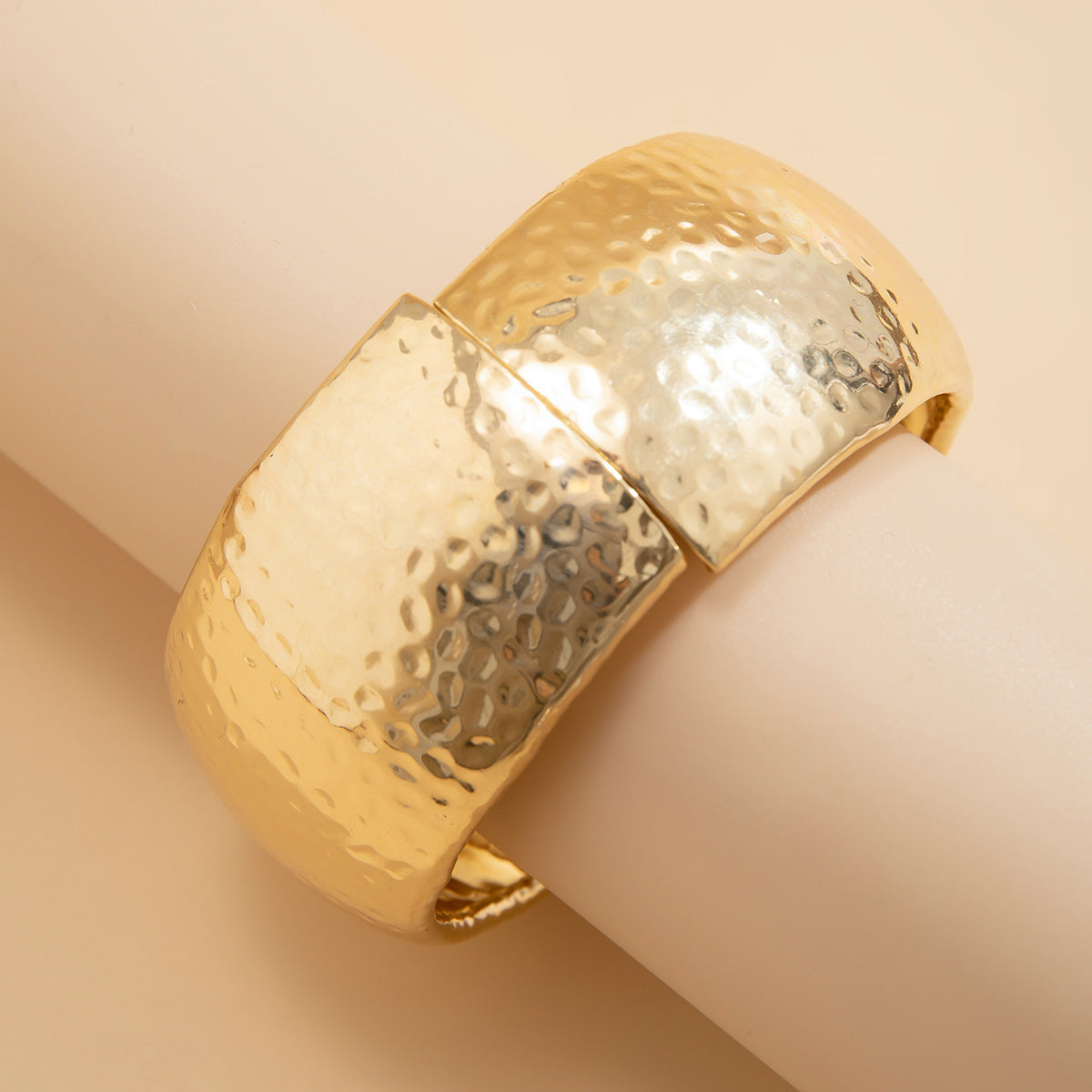Exaggerated Glossy Square Notched Irregular Bracelet
