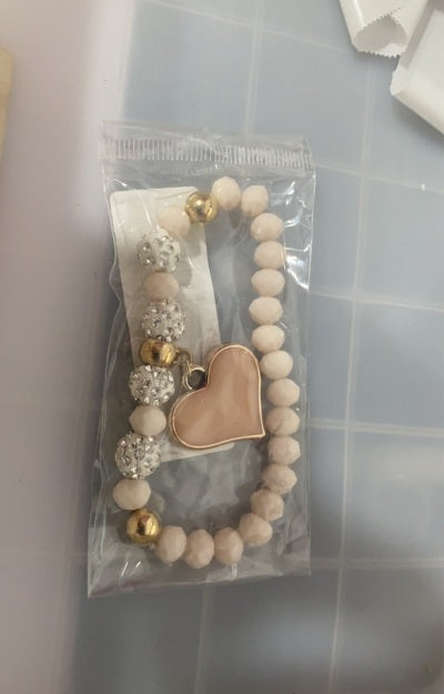 (BUY 2 GET 1 FREE) Elastic Crystal  Bracelet & Bangle Heart Bracelets