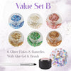 Sparkling Nail Art Glitter Butterflies Set