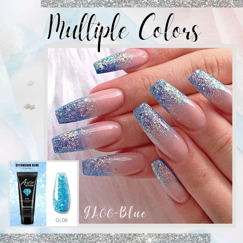 Glittery Poly Nail Gel