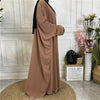 Load image into Gallery viewer, 10 Color Options Muslim Women Nida Open Abaya Dress