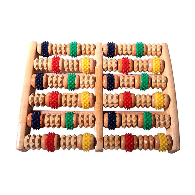 Wooden foot massage for therapy and relaxation