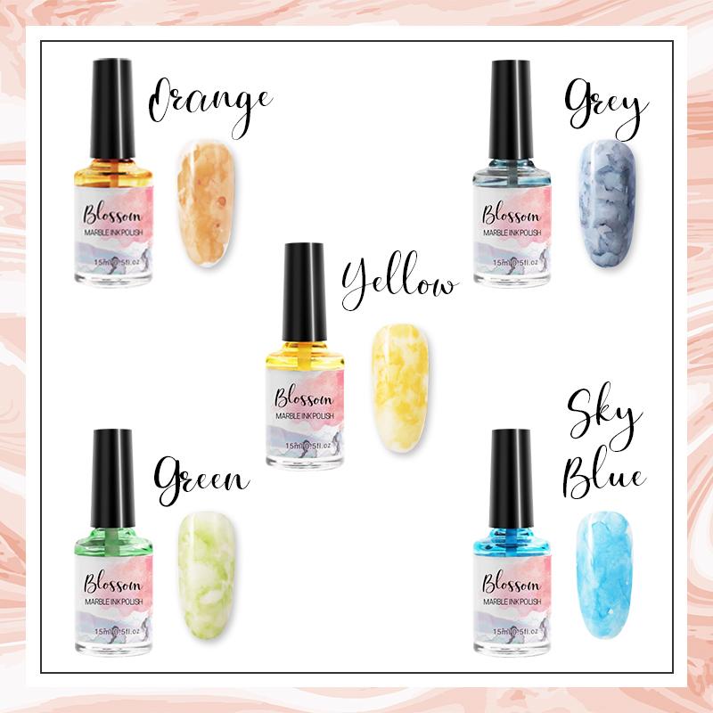 Blossom Marble Ink Polish