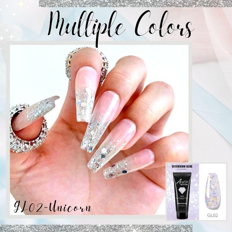 Glittery Poly Nail Gel
