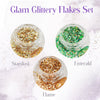 Sparkling Nail Art Glitter Butterflies Set