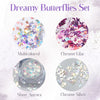 Sparkling Nail Art Glitter Butterflies Set