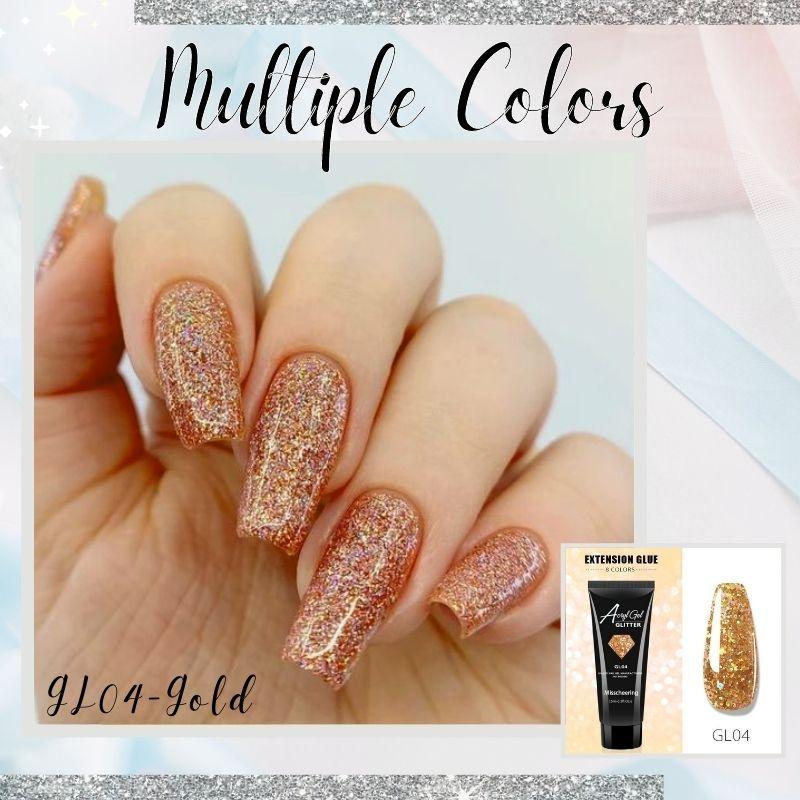 Glittery Poly Nail Gel