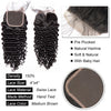 Brazilian Deep Wave Curly Hair Closure with Baby Hair