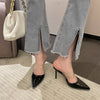 Annie Pointed Toe Transparent Strap High Heel Shoes