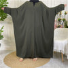 10 Color Options Muslim Women Nida Open Abaya Dress