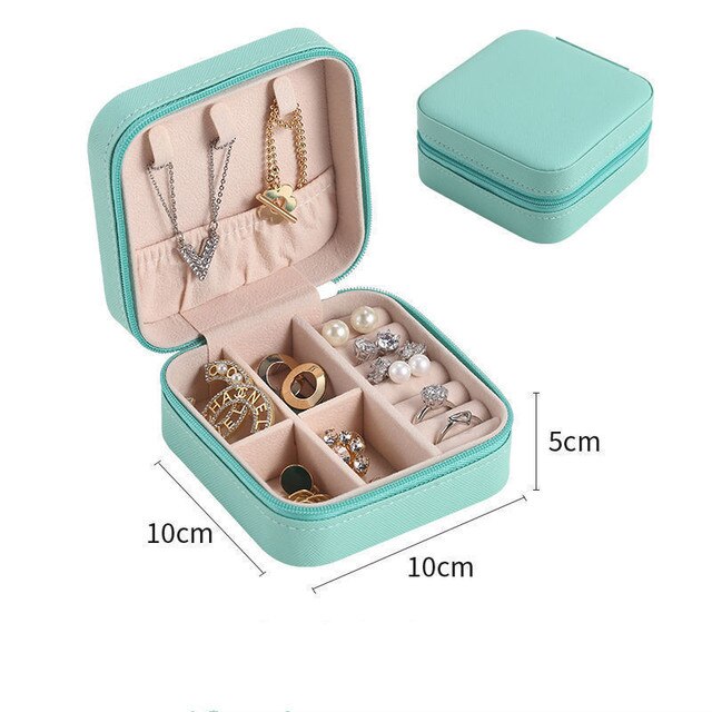Versatile Rotating Jewelry Storage Box with Mirror