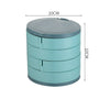 Versatile Rotating Jewelry Storage Box with Mirror