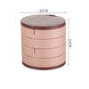 Versatile Rotating Jewelry Storage Box with Mirror