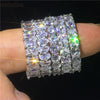 Load image into Gallery viewer, A wedding ring plated with sterling silver 925 and studded with precious zircon stones