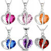 Load image into Gallery viewer, Heart Crystal Amethyst Pendant Necklace